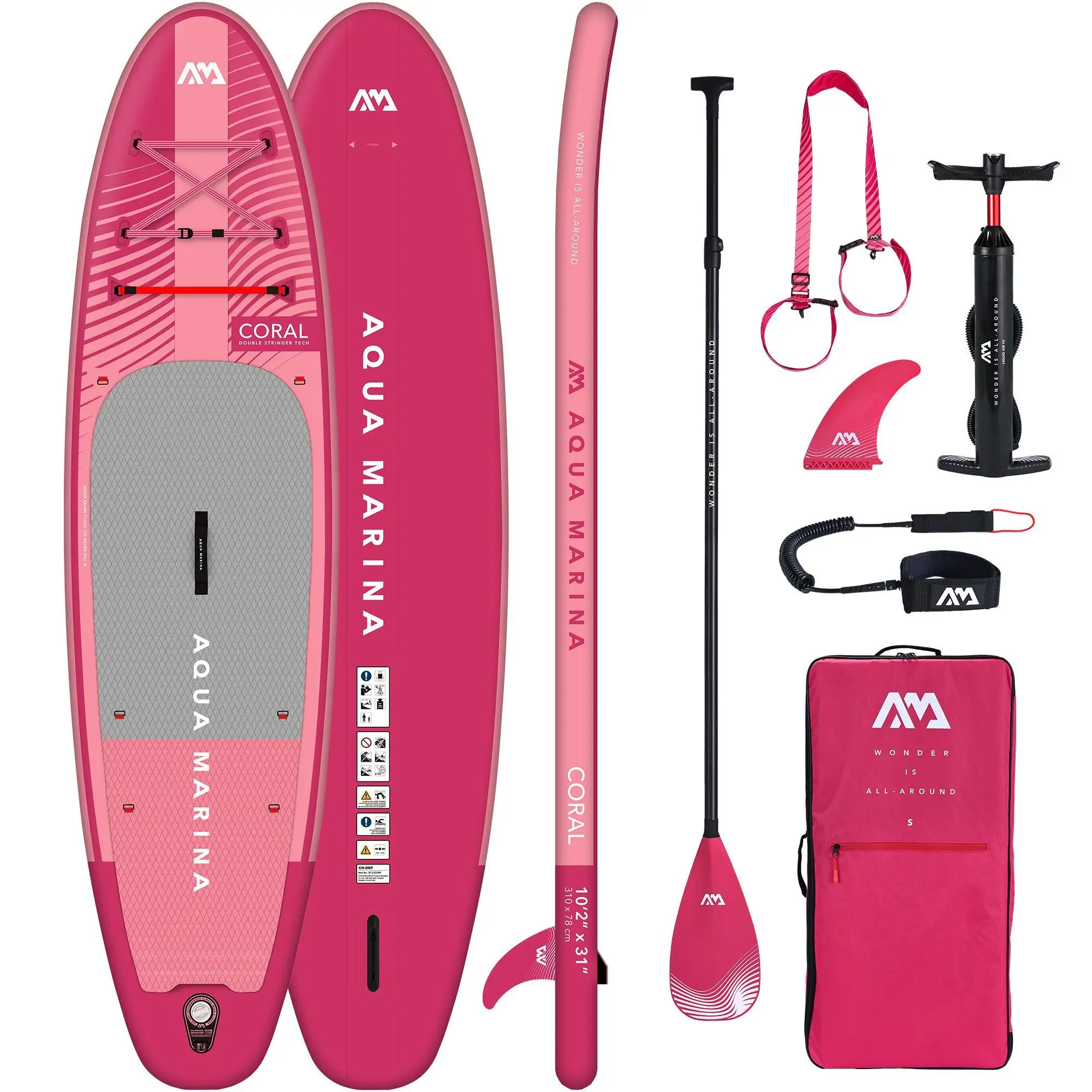 Aqua Marina Coral (Raspberry) - Advanced All-around iSUP dēlis